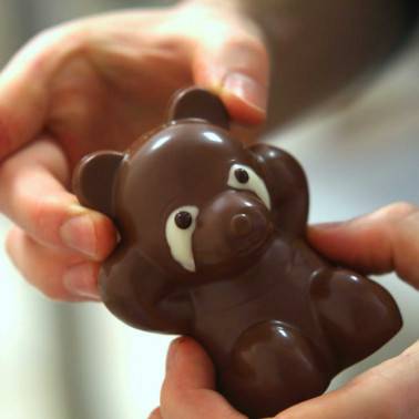 Assemblage panda en chocolat Pâques