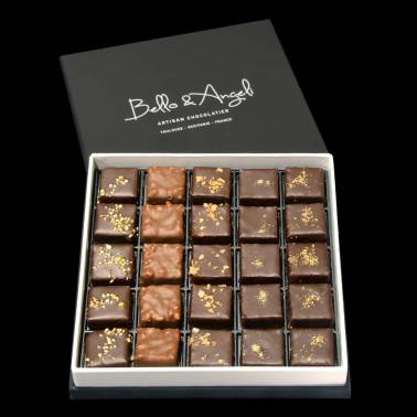 Coffret 25 chocolat pralines Bello et Angeli