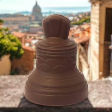 CLOCHE DE PÂQUES GARNIE - CHOCOLAT NOIR