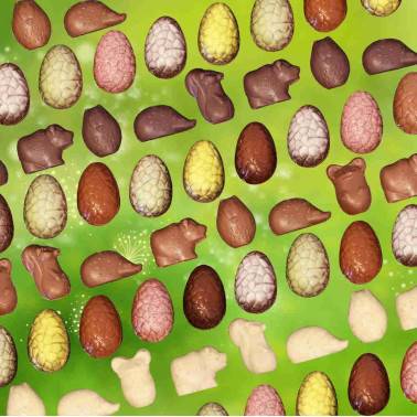 BALLOTIN ASSORTIMENT CHOCOLATS DE PAQUES OEUFS ET FRITURE