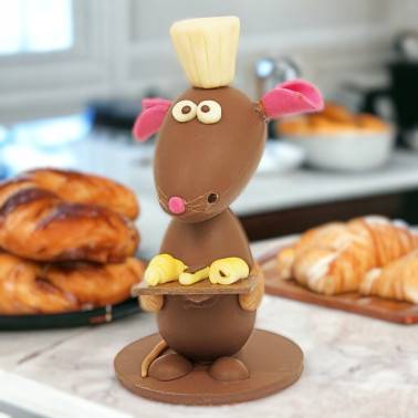 Chocolatine, la souris pâtissière en chocolat au lait