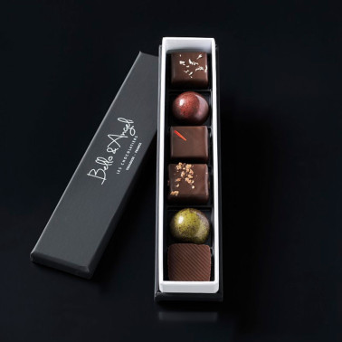 Ecrin de 6 chocolats Bello & Angeli